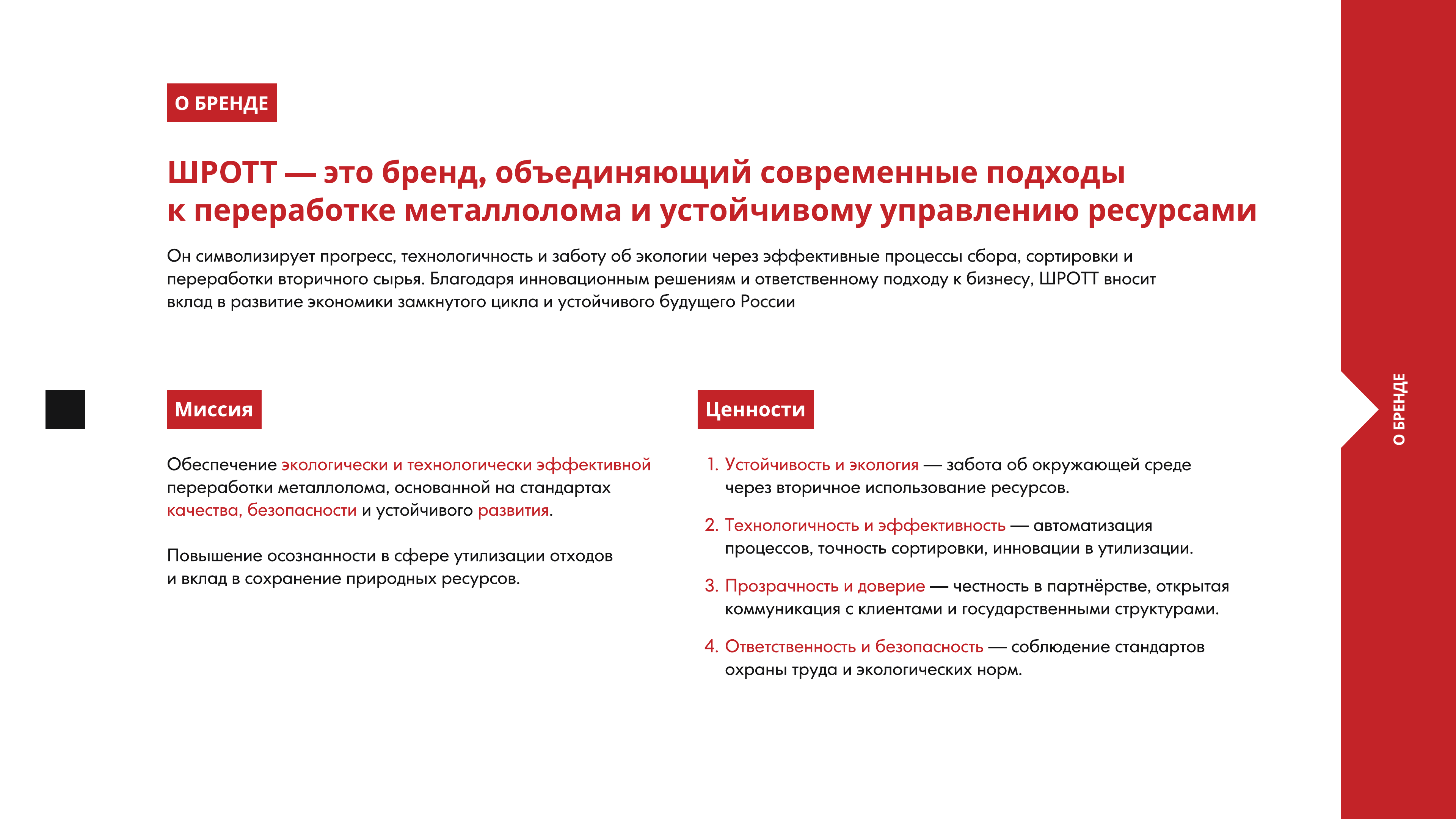 ШРОТТ, страница брендбука 02