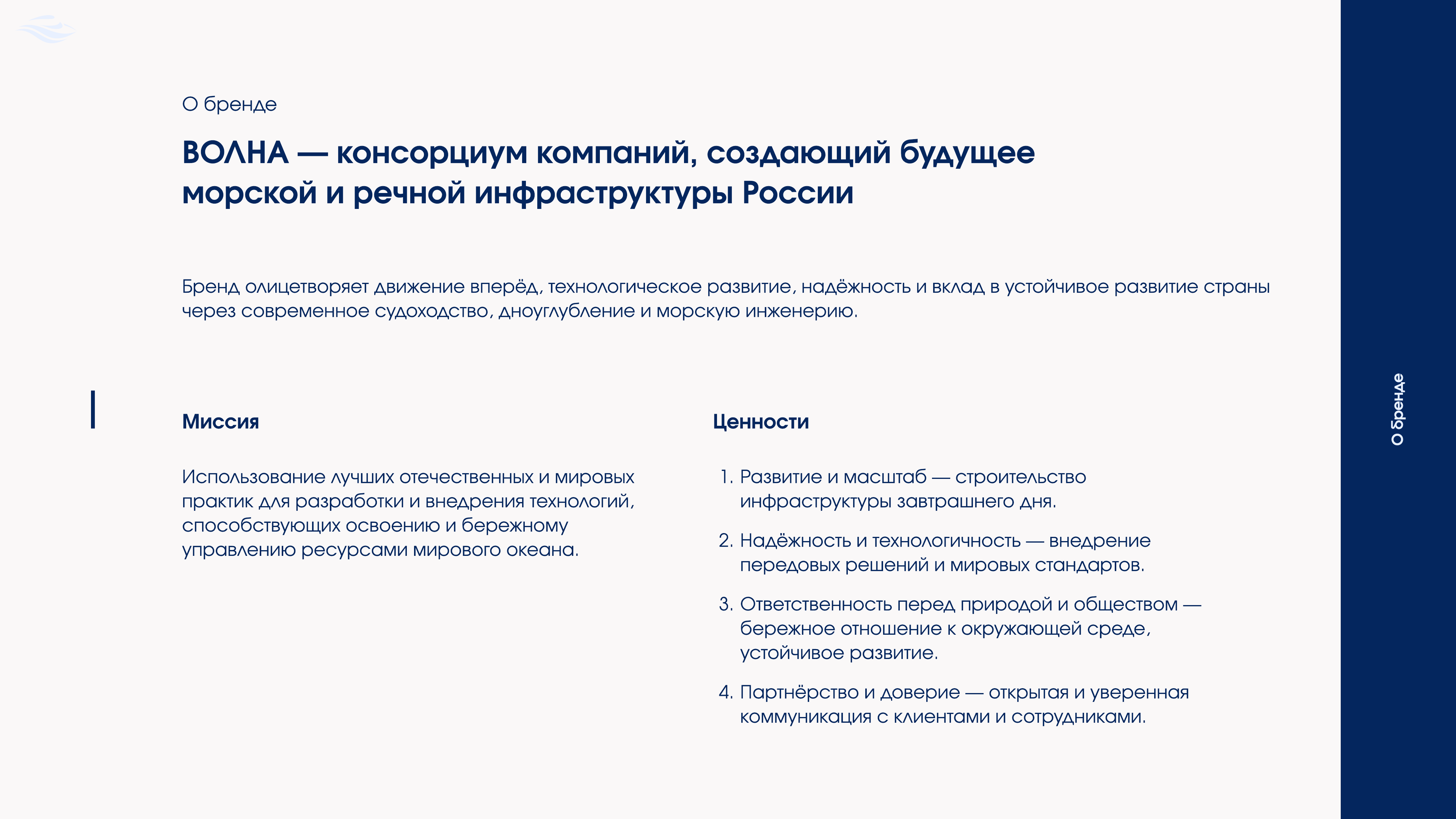 ВОЛНА, страница брендбука 02